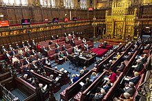 The U.K. House of Lords debated the situation of Ukraine on 25 February 2022. House of Lords debates situation in Ukraine (51902242817).jpg