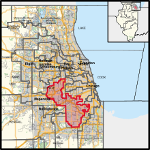 Description de l'image Illinois's 6th congressional district (since 2023).svg.