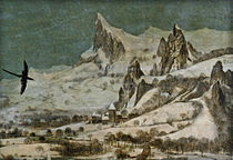 Jäger im Schnee - Gebirge und Burg.jpg
