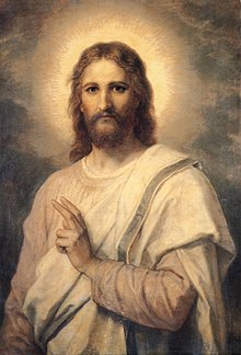 Representation of Jesus Christ in a painting by German painter Heinrich Hofmann from the 1880s Jesus Christ - Hofmann.jpg