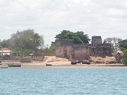 Fort on the banks of Kilwa Kisiwani