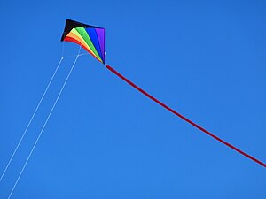 English: A kite being flown at the Morecambe K...