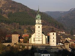 Kremnický hrad s kostelem sv. Kateřiny