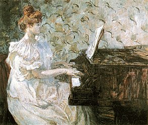 Misia Sert, un pianista d'origen polonès; patrona i amiga de nombrosos artistes, per qui regularment va posar.