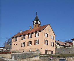 Rådhuset och skolan