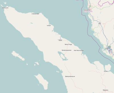 Location map Indonesia Sumatra North