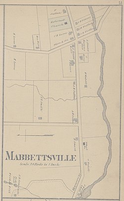 карта из Нового иллюстрированного атласа округа Датчесс, штат Нью-Йорк, опубликованного Х.Л. Кохерспергером в 1876 г.