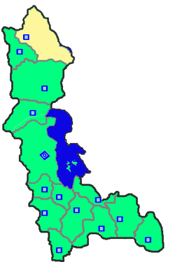 Location of Maku County in صوبہ آذربائیجان غربی.