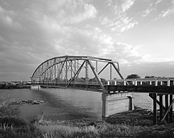 A view of Manzanola Bridge on State Highway 207, Arkansas River, Manzanola, Otero County, Colorado