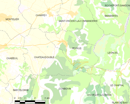 Châteaudouble - Localizazion