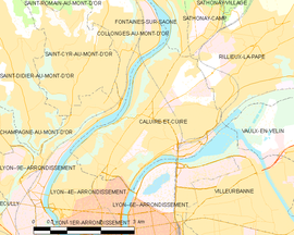 Mapa obce Caluire-et-Cuire