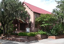 St. Andrew's Church was built in 1857 as a chapel of ease for Christ Church Parish and today is part of the Mount Pleasant Historic District. Mt Pleasant St Andrews Episcopal 1.jpg