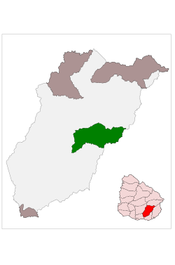 Localización del Municipio de Mariscala en el departamento de Lavalleja, Uruguay.