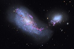 NGC 4490 (vlevo) a NGC 4485 (vpravo)