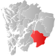 Staðseting av kommununi í fylkinum