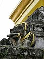 Gilded elephant heads of the chedi, Wat Phra That Chang Kham