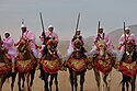 Espetáculo de fantasia na região de Oujda, nordeste de Marrocos