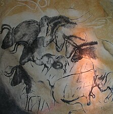 Réplique de peintures de la grotte Chauvet.