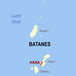 Mapa ning Batanes ampong Ivana ilage