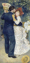 Renoirs Dans på landet från 1883. Musée d'Orsay (180 × 90 cm).