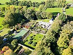 Aerial view of Brynbella's gardens