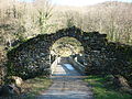 Pont du diable à Montoulieu (Ariège, France) Coté Ouest depuis Montoulieu.