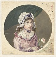 Retrato de una joven con una rosa