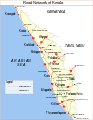 Roads in Kerala Map