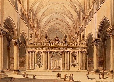 Nef de l'abbatiale par Tavernier de Jonquières