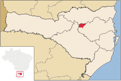 Localização de Rio do Campo em Santa Catarina