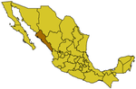 Lage des Bundesstaates Sinaloa