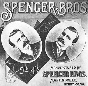 English: Label from Spencer Brothers tobacco l...
