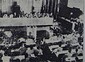 Delegados en el III Congreso de la CMF, celebrado el 22 de junio de 1959 en Skopje.