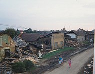 Zerstörungen nach dem Jahrhunderthochwasser von 1997