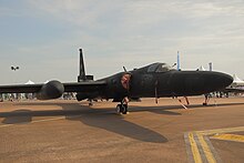 Lockheed U-2S Dragon Lady 68-10329 at RIAT, 2022. This aircraft was on detachment with the 99th ERS. U.S. AIR FORCE LOCKHEED U-2S 68-10329 (52240909803).jpg