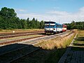 Zug der České dráhy im Bahnhof Vejprty (2018)