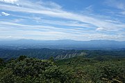 八溝山展望台から見た高原山・大佐飛山地・那須連峰