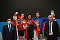 Women 45 kg medal ceremony