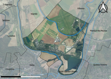 Carte orhophotogrammétrique de la commune.