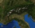 Miniatura para Geografía de los Alpes