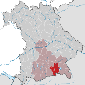 Li position de Subdistrict Rosenheim in Bavaria