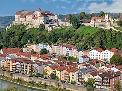 52. Platz: Rolf Kranz mit Burg und Denkmalensemble Altstadt von Burghausen im Landkreis Altötting