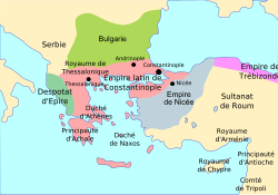 Les états latins en Romanie en 1204