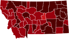 COVID-19 Prevalence in Montana by county.svg