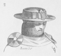 Soldato con cappello d'armi - ill. Eugène Viollet-le-Duc (1874)[4]