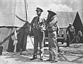 Real Admiral Ernest J. King, USN, and Captain Kenneth Whiting, USN, at French Frigate Shoals in the Hawaiian Islands in 1937.