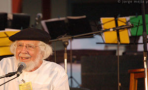 Ernesto Cardenal at the 3rd international poer...