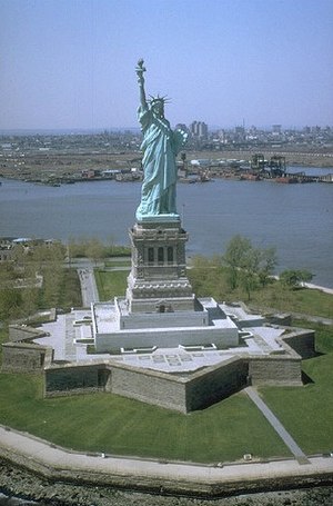 Statue of Liberty on Liberty Island, New Jersey