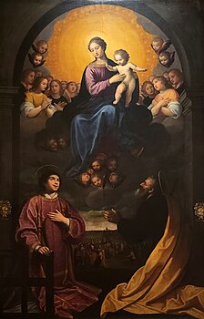 Madonna col Bambino fra i santi Lorenzo e Gervasio con il trasporto del Volto Santo sullo sfondo - Museo Nazionale di Villa Guinigi, Lucca