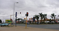 Traffic junction and shopping centre in Giyani